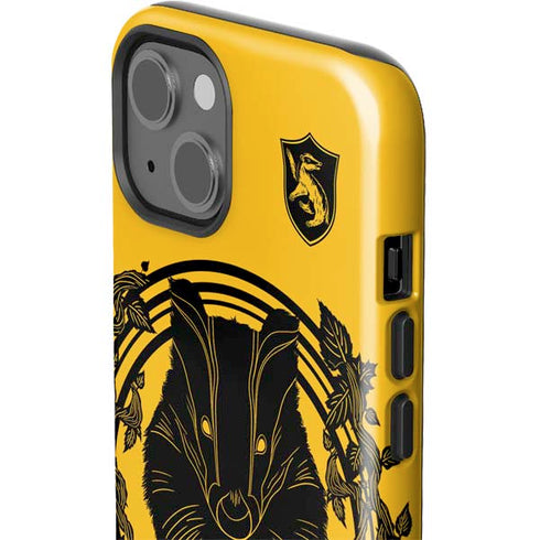 Wizarding Worlds Harry Potter Hufflepuff Illustration iPhone 15 Impact Case